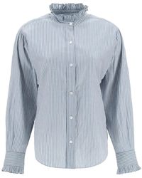 MARANT ETOILE Isabel Marant Etoile 'saoli' Striped Oxford Shirt - Blue