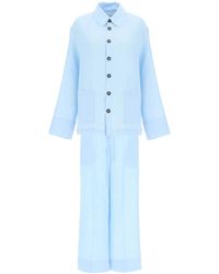 Sleeper Linen Pajama Set - Blue