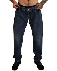 Dolce & Gabbana - Dark Blue Cotton Denim Trouser Jeans Pant - Lyst