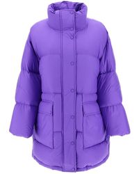 Stand Studio Edna Oversized Midi Puffer Jacket in Blue | Lyst