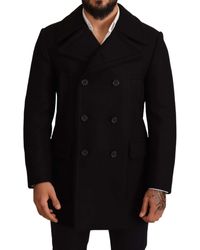 Mens Clothing Coats Raincoats and trench coats Dolce & Gabbana Cotton Double-breasted Trench Coat in Brown for Men 