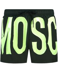 Moschino Moschino Mens Classic Jacquard Black Swim Shorts All Sizes 
