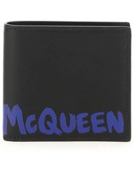 Alexander McQueen 'mcqueen Graffiti' Bi-fold Wallet - Black