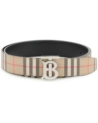 Burberry Leather Reversible Belt - Brown