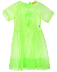 White Fluo Tulle Dress - Green