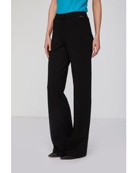 Twinset Black Palazzo Trousers | Lyst