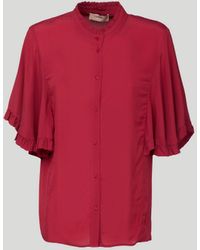Twinset - Rote Hemd Aus Crêpe De Chine - Lyst