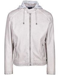 GAUDI - Giubbotto Bianco Con Zip - Lyst
