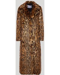 Stand Studio Kylie Coat In Animalier Faux Fur - Brown