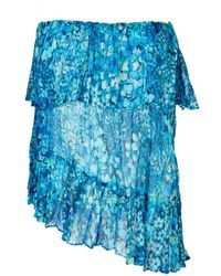 Twinset - Top Monospalla Con Fantasia Floreale Azzur - Lyst