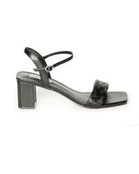 Steve Madden - Sandalo Nero Con Tacco Haddie - Lyst