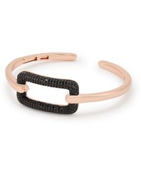MELUSINA BIJOUX - Starres Armband Mit Schwarzen Zirk - Lyst