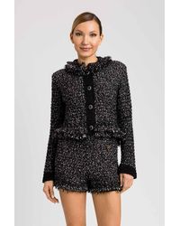 Twinset - Giacca Bouclé Nera - Lyst