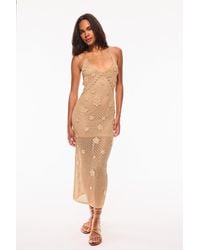 LoveShackFancy - Vreya Metallic Crochet Halter Dress For - Lyst