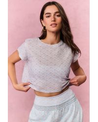 LoveShackFancy - Rubin Cropped Tee For - Lyst