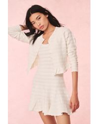 LoveShackFancy - Rogan Pointelle Knit Cardigan For - Lyst