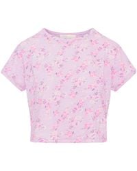 LoveShackFancy - Rubin Cropped Tee For - Lyst