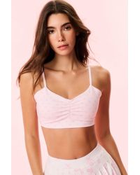 LoveShackFancy - Lenna Printed Sports Bra For - Lyst