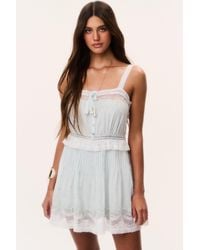 LoveShackFancy - Hadlee Cotton Lace-Trimmed Mini Dress For - Lyst