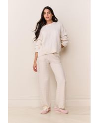 LoveShackFancy - Fraya Cable Knit Lounge Pant For - Lyst