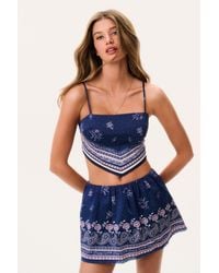 LoveShackFancy - Jonie Bandana Print Mini Skort For - Lyst