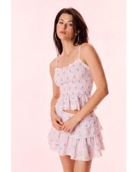 LoveShackFancy - Marzenia Smocked Sleeveless Top For - Lyst