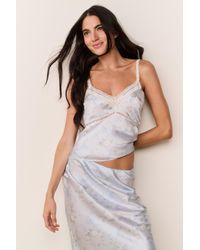 LoveShackFancy - Lirena Silk-Blend Floral Top For - Lyst