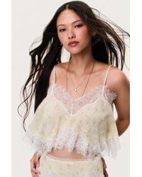 LoveShackFancy - Elysia Cotton-Silk Crop Top For - Lyst