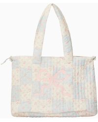 LoveShackFancy - Aja Floral Patchwork Weekender Bag For - Lyst