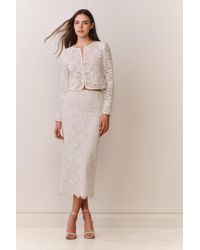 LoveShackFancy - Ilse Lace Midi Pencil Skirt For - Lyst