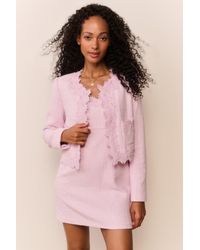 LoveShackFancy - Erina Lace-Trimmed Tweed Jacket For - Lyst