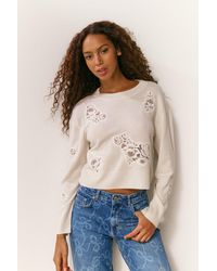 LoveShackFancy - Lazuli Cashmere & Lace Sweater For - Lyst