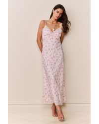 LoveShackFancy - Manuela Heirloom Print Maxi Slip Dress For - Lyst