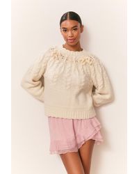 LoveShackFancy - Sloanna Knit Cotton Ribbon Pullover For - Lyst