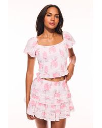 LoveShackFancy - Ruffle Mini Summer Heirloom Print Skirt For - Lyst