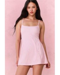 LoveShackFancy - Vivianna Gingham Print Active Dress For - Lyst