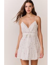 LoveShackFancy - Sibelle Floral Embroidered Cotton Mini Dress For - Lyst