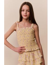 LoveShackFancy - Tween Merrinelle Blooming Floral Top For - Lyst