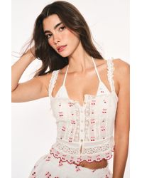 LoveShackFancy - Vietta Cotton Cherry Top For - Lyst