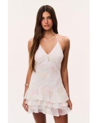LoveShackFancy - Adrinette Silk Chiffon Mini Dress For - Lyst