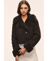 LoveShackFancy - Rainier Cropped Shearling Jacket For - Lyst
