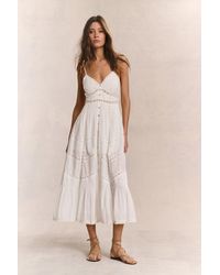 LoveShackFancy - Esilda Heritage Cotton Midi Dress For - Lyst