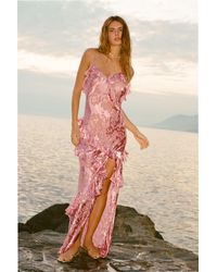 LoveShackFancy - Dean Silk-Blend Ruffle Maxi Dress For - Lyst