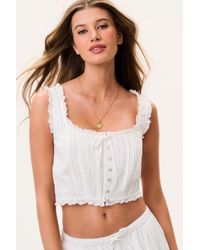 LoveShackFancy - Blyss Cotton Sleeveless Top For - Lyst