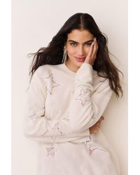 LoveShackFancy - Westcott Wool-Cashmere Lace Star Pullover For - Lyst