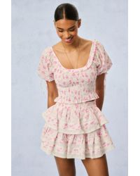 LoveShackFancy - Molly Heirloom Print Top For - Lyst