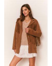 LoveShackFancy - Maebella Wool Fringe Jacket For - Lyst