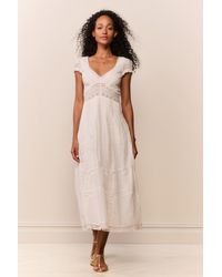 LoveShackFancy - Suvi Heritage Midi Dress For - Lyst