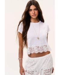LoveShackFancy - Avelina Cotton Lace Tee For - Lyst