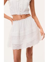 LoveShackFancy - Sani Cotton Victorian Mini Skirt For - Lyst